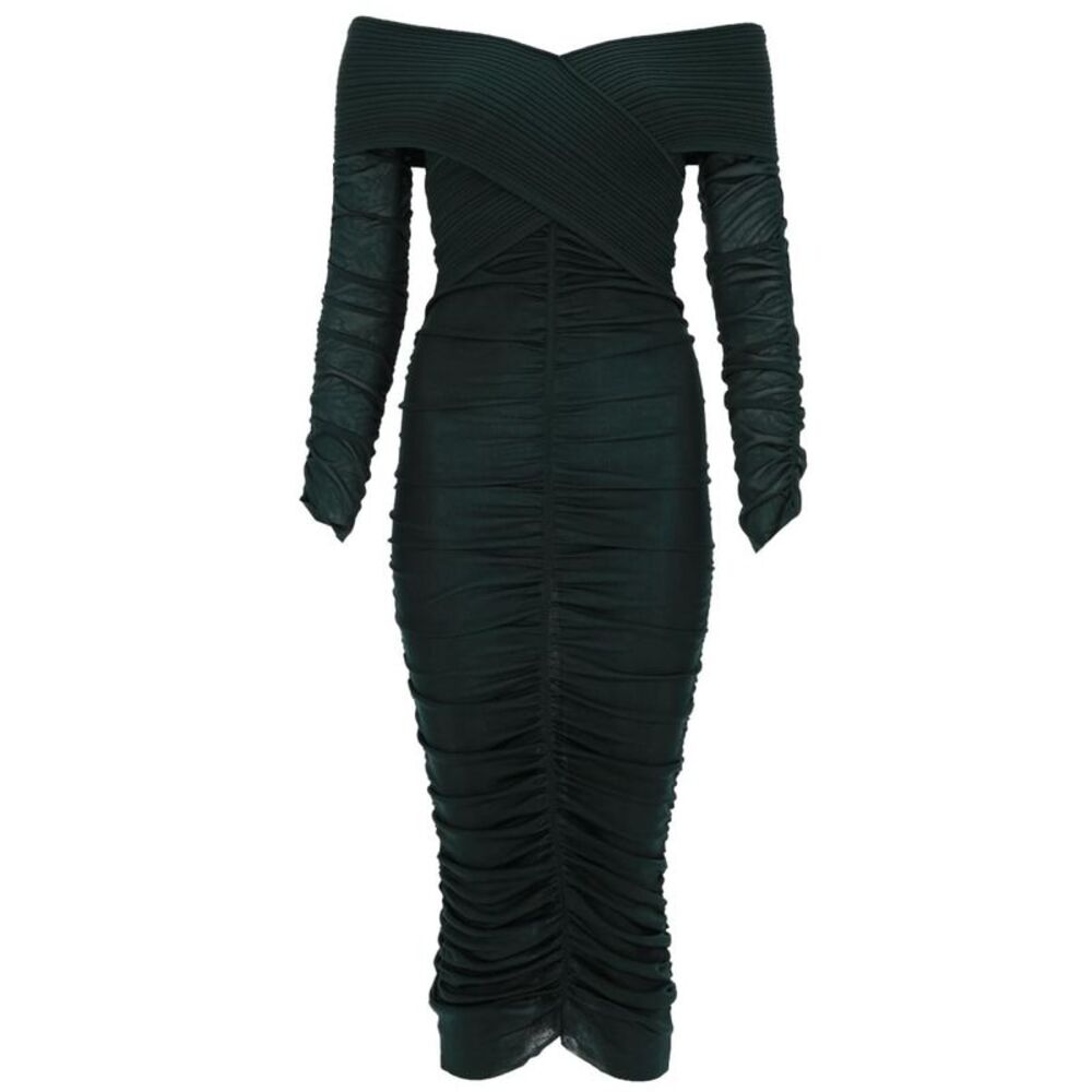 Self-Portrait Women Self-Portrait Women Viscose Gathered Midi Dress